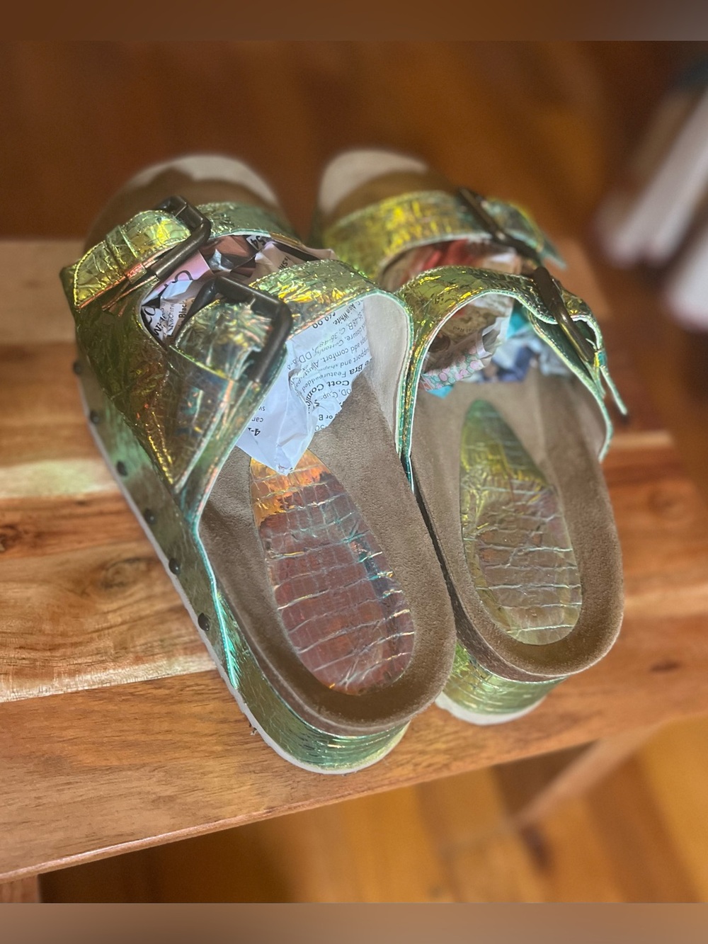 Jeffrey Campbell x Free People
Rule Breaker Platform Sandals in Holographic - Picture 4 of 7